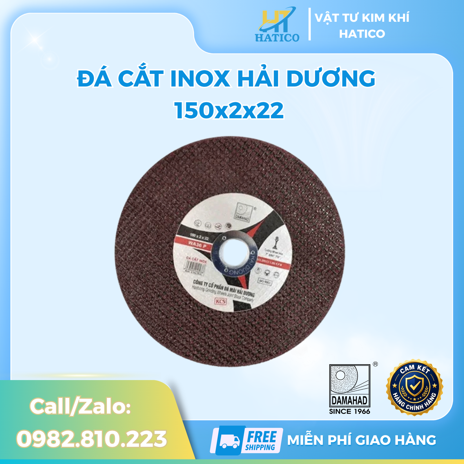Đá Cắt Inox Hải Dương 150x2x22
